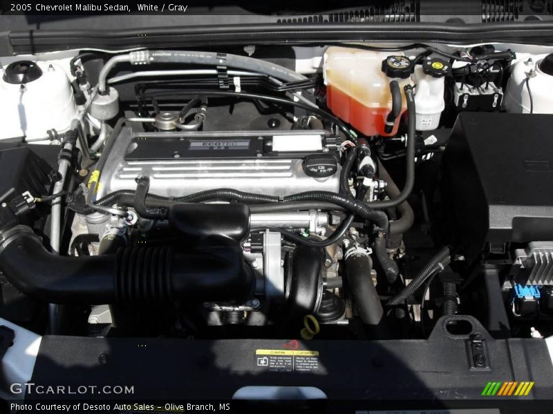 White / Gray 2005 Chevrolet Malibu Sedan