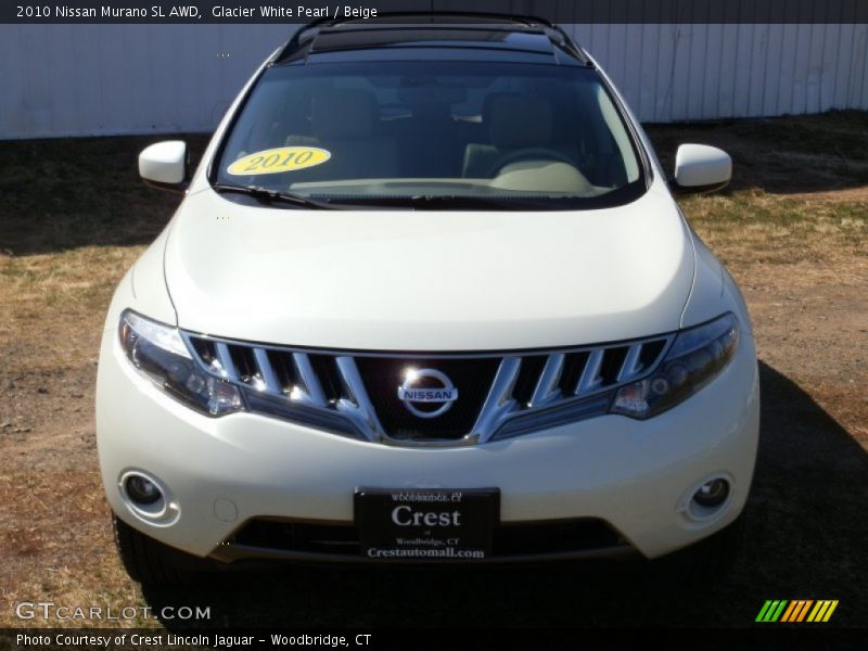 Glacier White Pearl / Beige 2010 Nissan Murano SL AWD