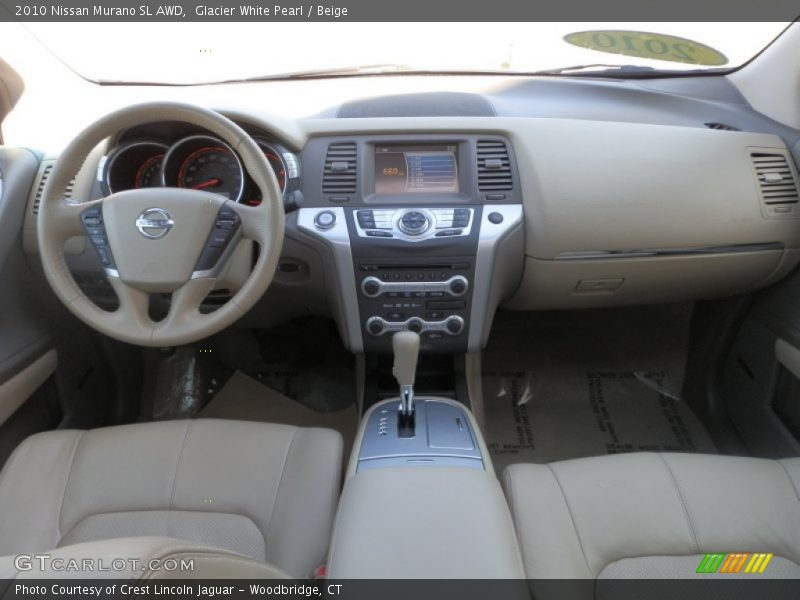 Glacier White Pearl / Beige 2010 Nissan Murano SL AWD