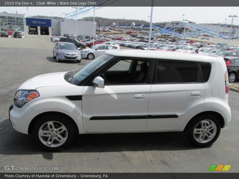 Clear White / Black Soul Logo Cloth 2010 Kia Soul +