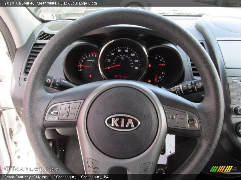 Clear White / Black Soul Logo Cloth 2010 Kia Soul +