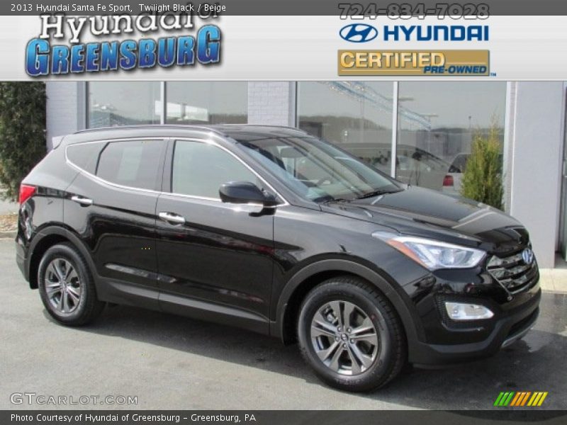 Twilight Black / Beige 2013 Hyundai Santa Fe Sport