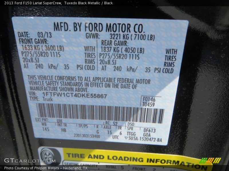 Tuxedo Black Metallic / Black 2013 Ford F150 Lariat SuperCrew