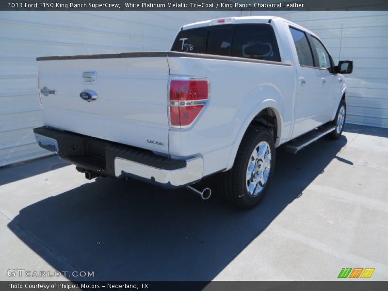White Platinum Metallic Tri-Coat / King Ranch Chaparral Leather 2013 Ford F150 King Ranch SuperCrew