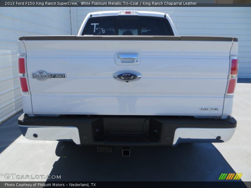 White Platinum Metallic Tri-Coat / King Ranch Chaparral Leather 2013 Ford F150 King Ranch SuperCrew