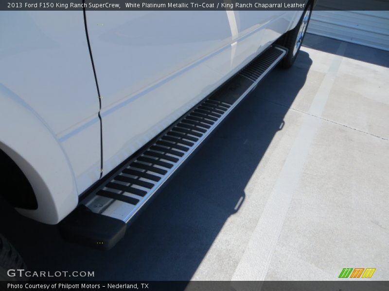 White Platinum Metallic Tri-Coat / King Ranch Chaparral Leather 2013 Ford F150 King Ranch SuperCrew
