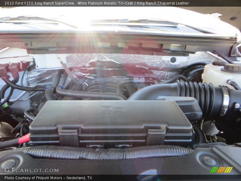 White Platinum Metallic Tri-Coat / King Ranch Chaparral Leather 2013 Ford F150 King Ranch SuperCrew