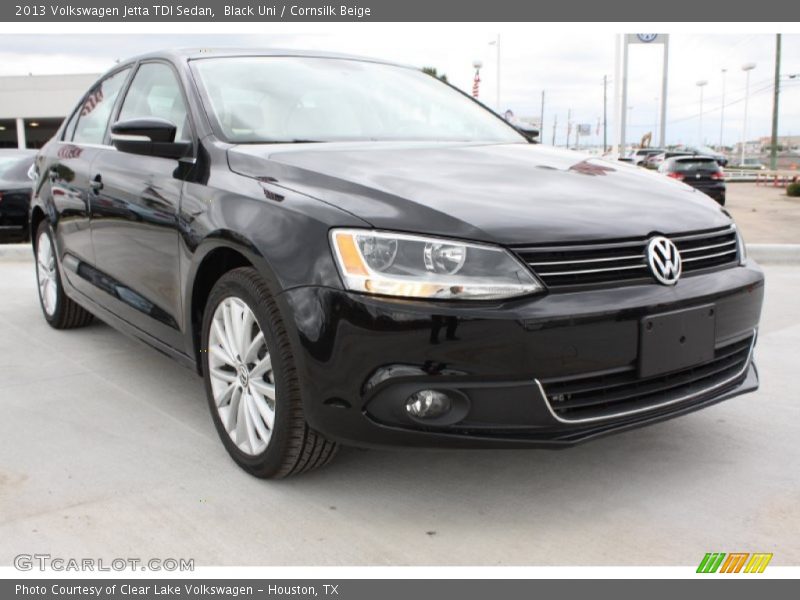 Black Uni / Cornsilk Beige 2013 Volkswagen Jetta TDI Sedan