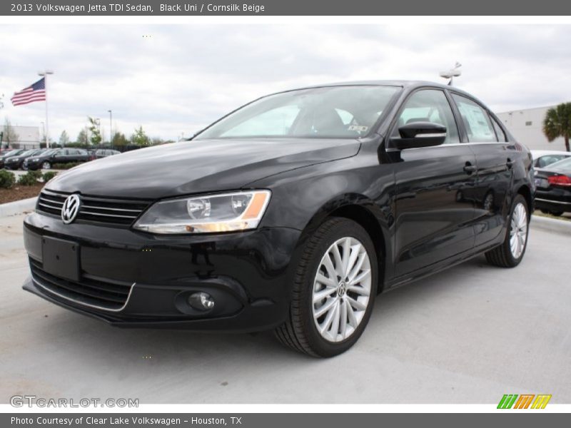 Black Uni / Cornsilk Beige 2013 Volkswagen Jetta TDI Sedan