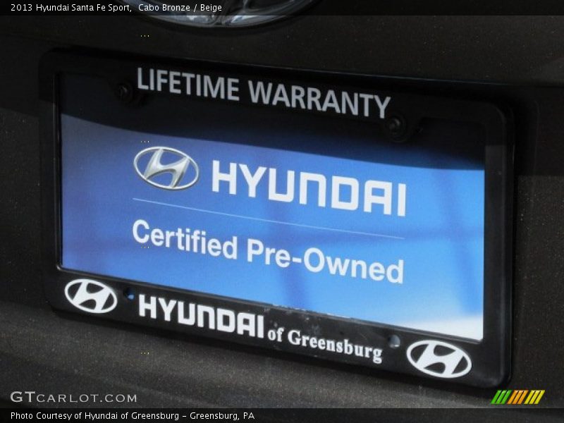 Cabo Bronze / Beige 2013 Hyundai Santa Fe Sport