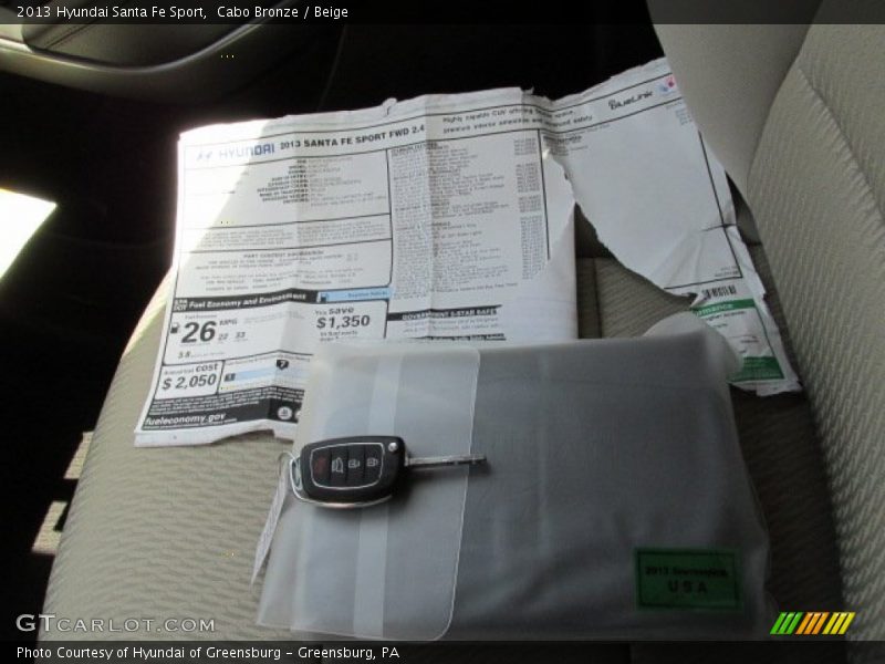 Cabo Bronze / Beige 2013 Hyundai Santa Fe Sport