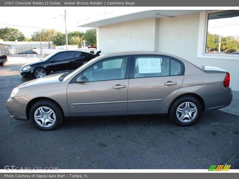 Amber Bronze Metallic / Cashmere Beige 2007 Chevrolet Malibu LS Sedan