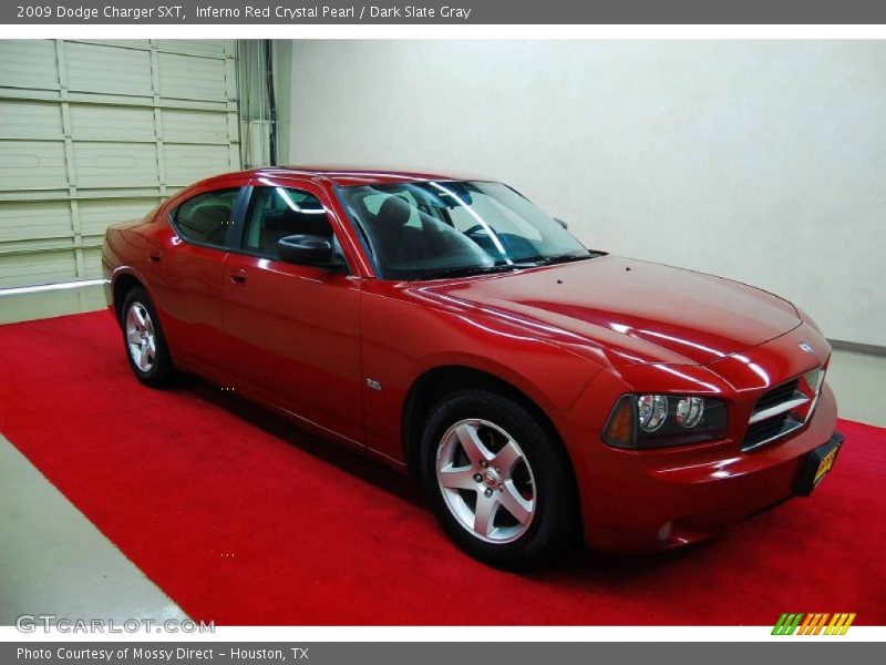 Inferno Red Crystal Pearl / Dark Slate Gray 2009 Dodge Charger SXT