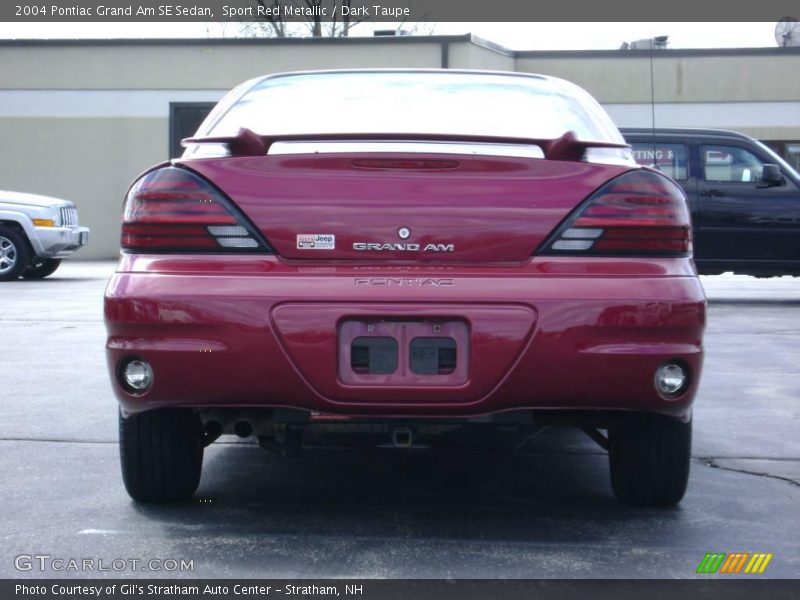 Sport Red Metallic / Dark Taupe 2004 Pontiac Grand Am SE Sedan