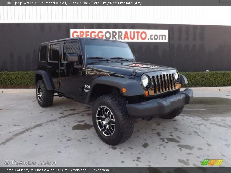 Black / Dark Slate Gray/Medium Slate Gray 2009 Jeep Wrangler Unlimited X 4x4