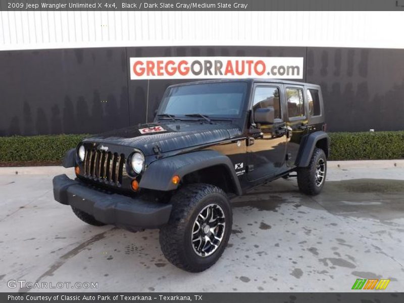 Black / Dark Slate Gray/Medium Slate Gray 2009 Jeep Wrangler Unlimited X 4x4