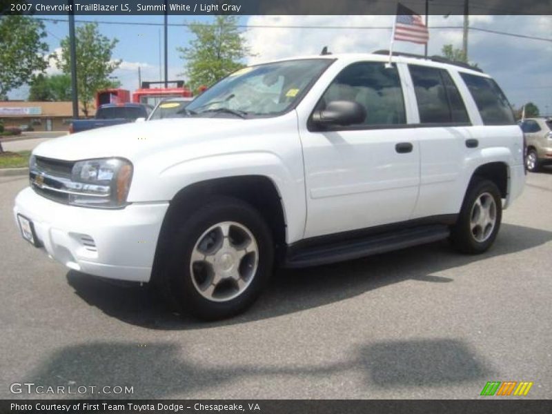 Summit White / Light Gray 2007 Chevrolet TrailBlazer LS