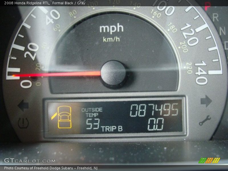 Formal Black / Gray 2008 Honda Ridgeline RTL