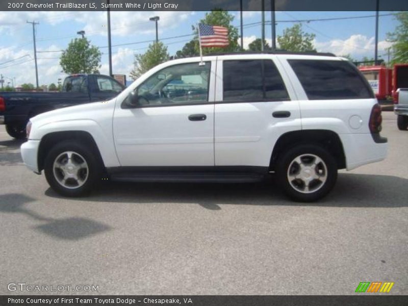 Summit White / Light Gray 2007 Chevrolet TrailBlazer LS
