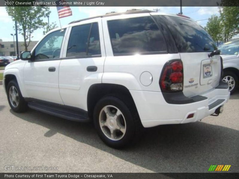 Summit White / Light Gray 2007 Chevrolet TrailBlazer LS