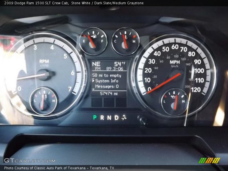 Stone White / Dark Slate/Medium Graystone 2009 Dodge Ram 1500 SLT Crew Cab