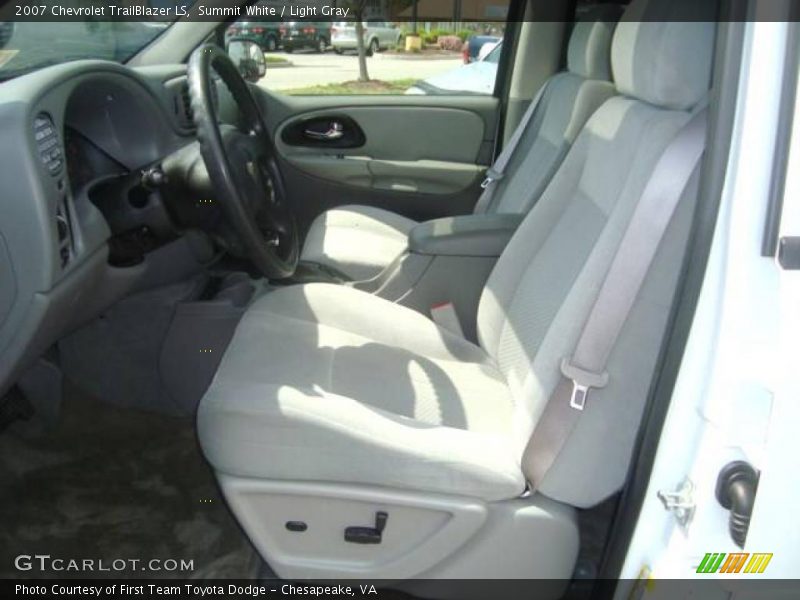 Summit White / Light Gray 2007 Chevrolet TrailBlazer LS
