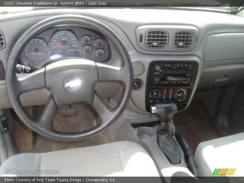 Summit White / Light Gray 2007 Chevrolet TrailBlazer LS