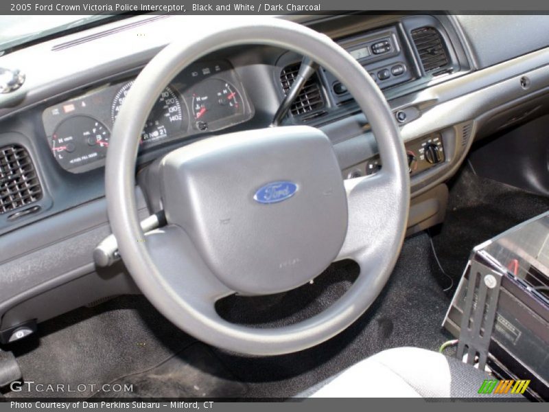 Black and White / Dark Charcoal 2005 Ford Crown Victoria Police Interceptor