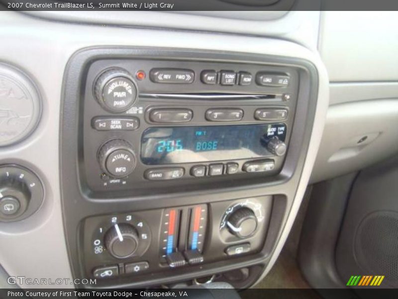 Summit White / Light Gray 2007 Chevrolet TrailBlazer LS
