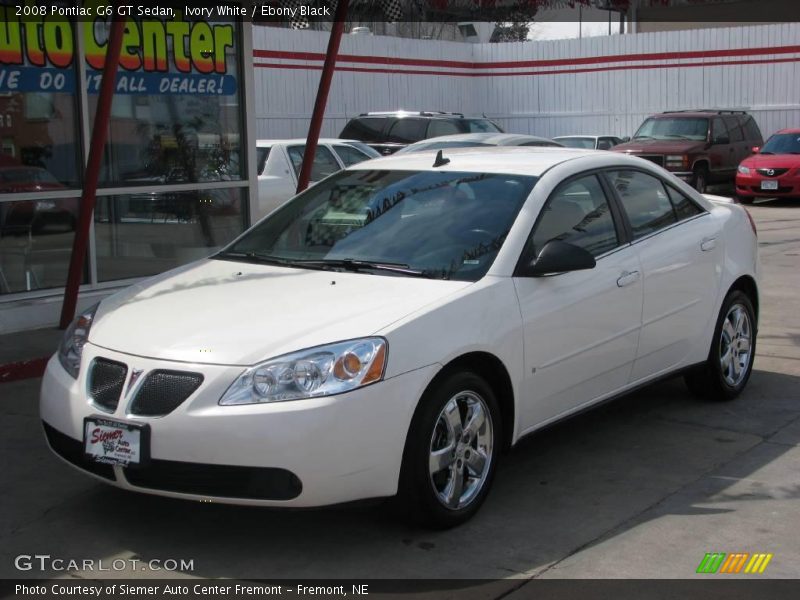 Ivory White / Ebony Black 2008 Pontiac G6 GT Sedan