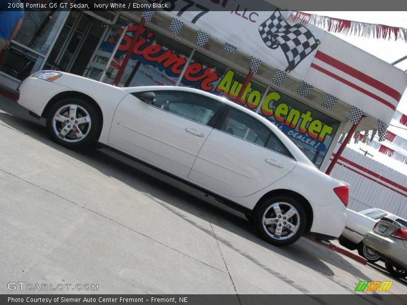 Ivory White / Ebony Black 2008 Pontiac G6 GT Sedan