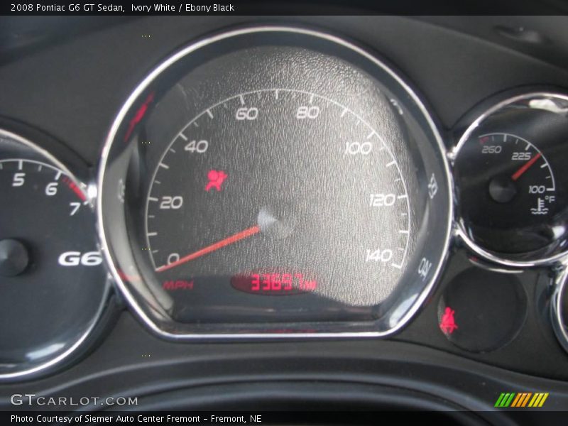 Ivory White / Ebony Black 2008 Pontiac G6 GT Sedan