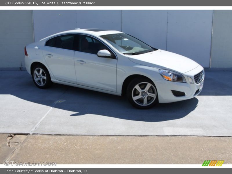Ice White / Beechwood/Off Black 2013 Volvo S60 T5