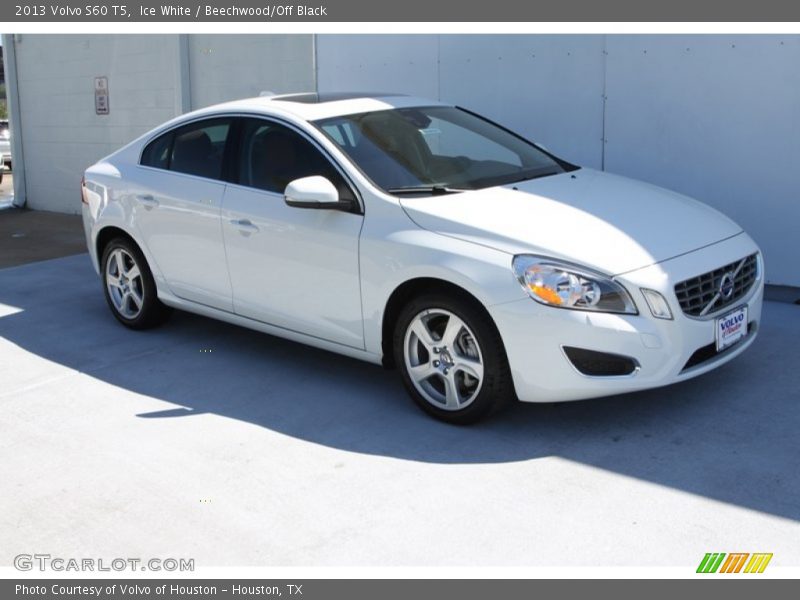 Ice White / Beechwood/Off Black 2013 Volvo S60 T5