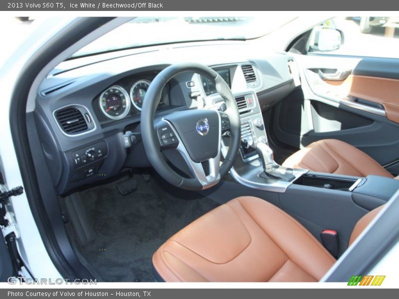 Ice White / Beechwood/Off Black 2013 Volvo S60 T5