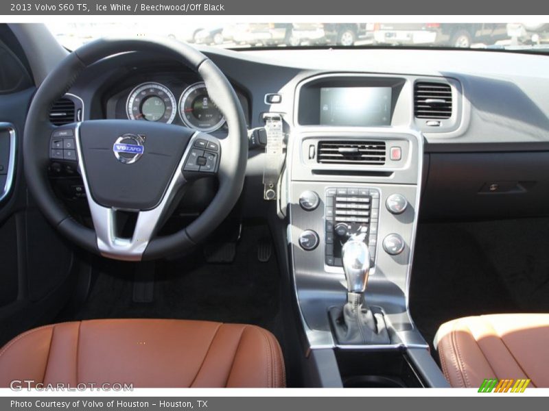 Ice White / Beechwood/Off Black 2013 Volvo S60 T5