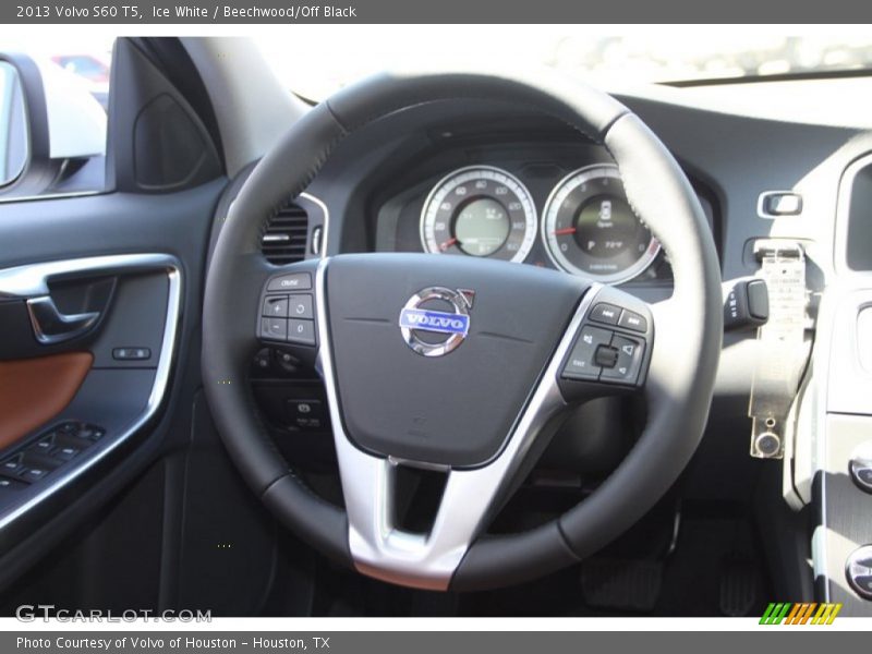 Ice White / Beechwood/Off Black 2013 Volvo S60 T5