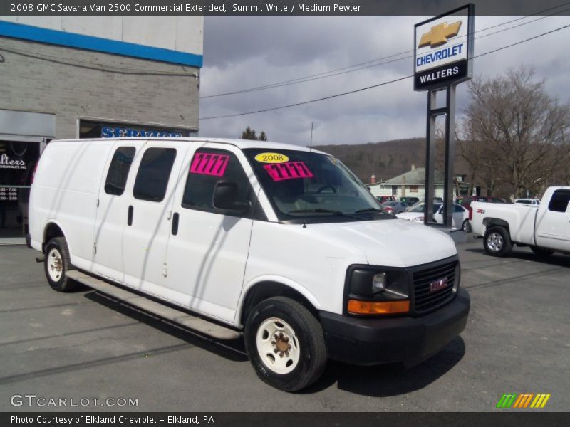 Summit White / Medium Pewter 2008 GMC Savana Van 2500 Commercial Extended