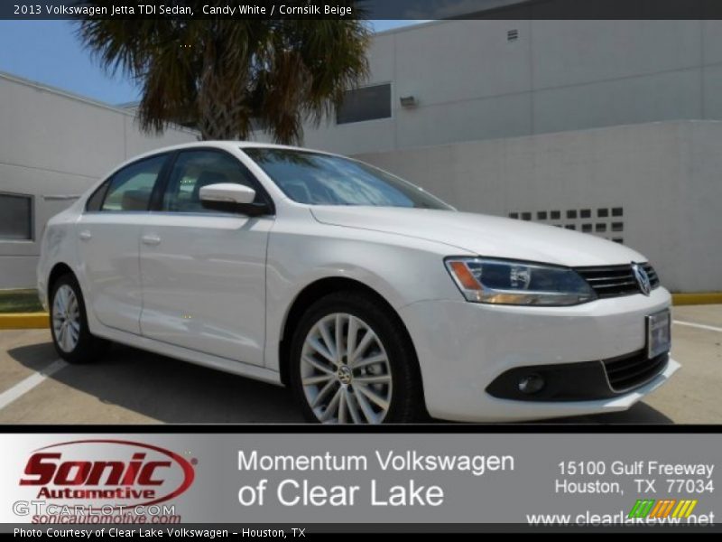 Candy White / Cornsilk Beige 2013 Volkswagen Jetta TDI Sedan