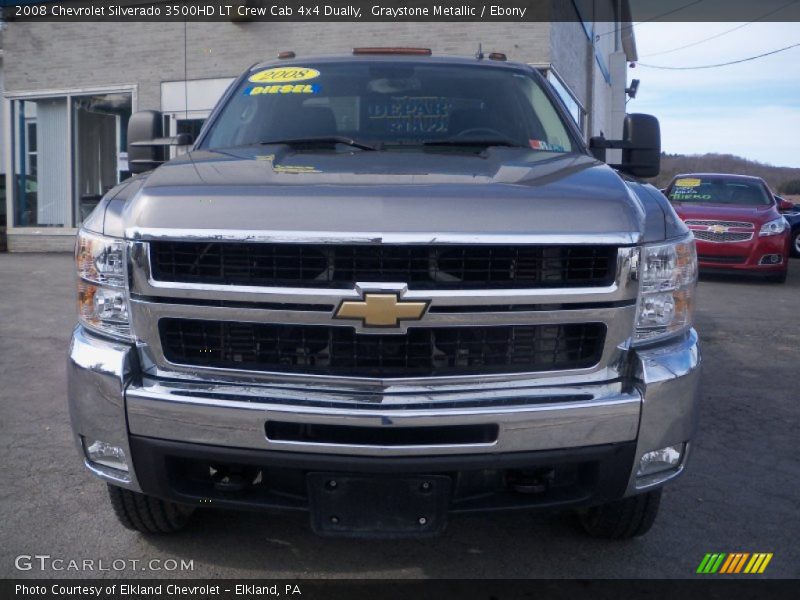 Graystone Metallic / Ebony 2008 Chevrolet Silverado 3500HD LT Crew Cab 4x4 Dually