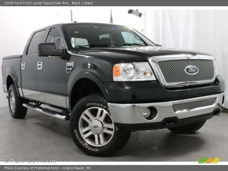 Black / Black 2008 Ford F150 Lariat SuperCrew 4x4