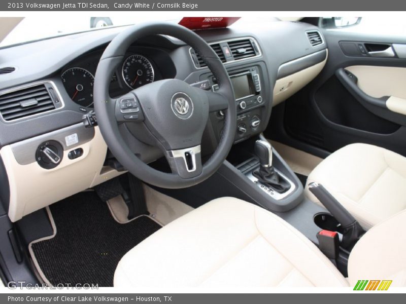 Candy White / Cornsilk Beige 2013 Volkswagen Jetta TDI Sedan