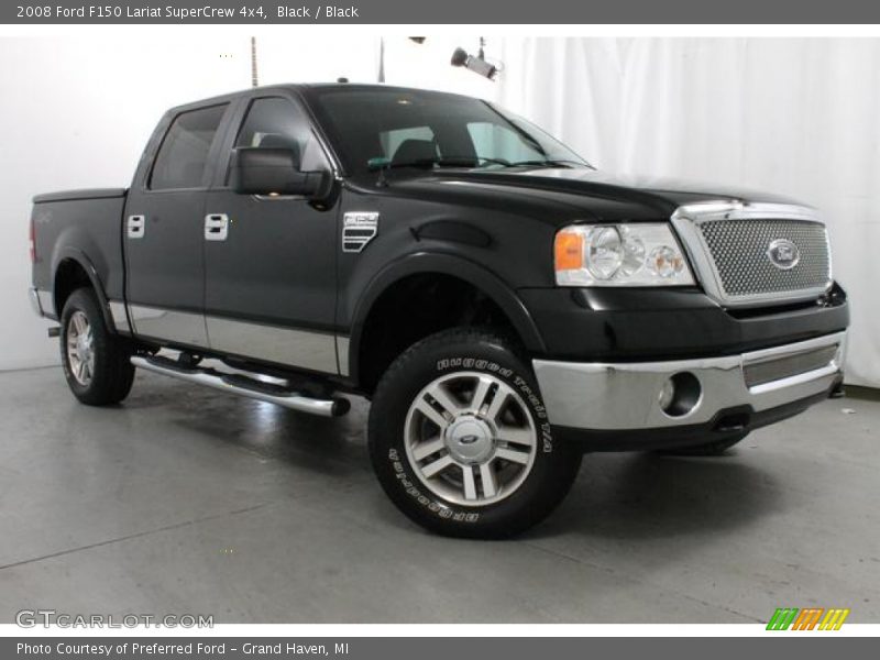 Black / Black 2008 Ford F150 Lariat SuperCrew 4x4