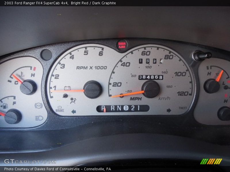 Bright Red / Dark Graphite 2003 Ford Ranger FX4 SuperCab 4x4