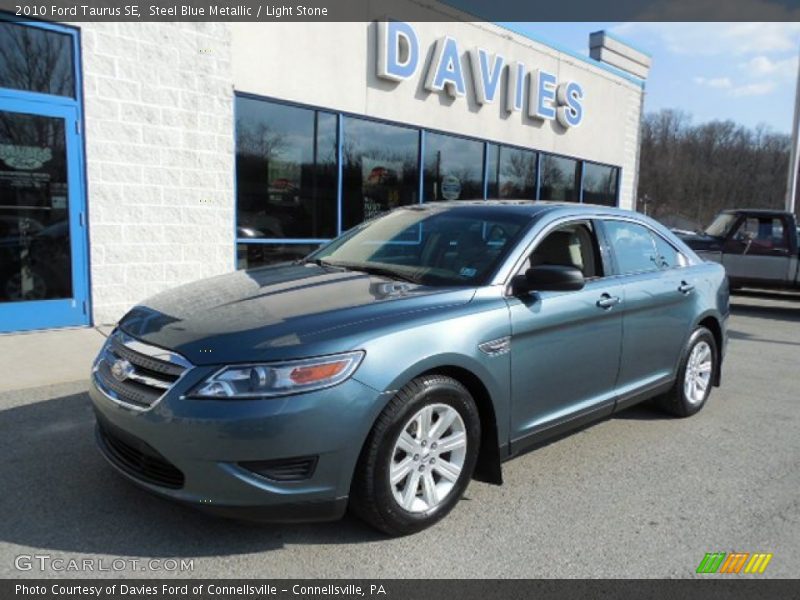 Steel Blue Metallic / Light Stone 2010 Ford Taurus SE