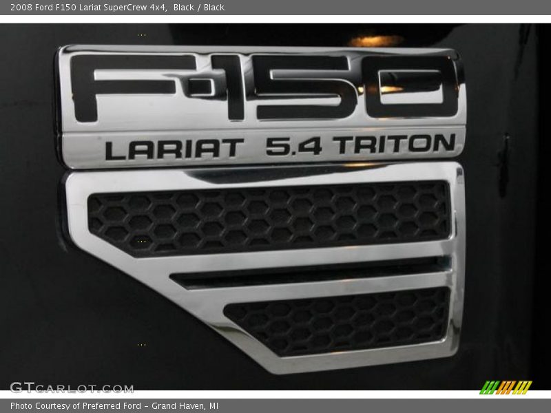 Black / Black 2008 Ford F150 Lariat SuperCrew 4x4