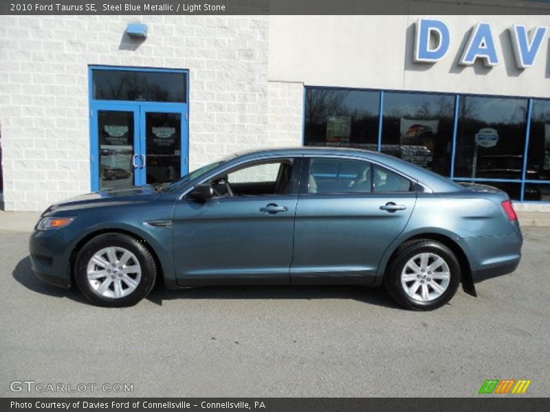 Steel Blue Metallic / Light Stone 2010 Ford Taurus SE