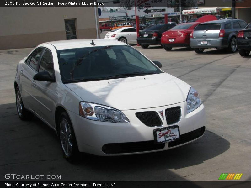 Ivory White / Ebony Black 2008 Pontiac G6 GT Sedan