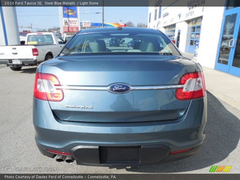 Steel Blue Metallic / Light Stone 2010 Ford Taurus SE