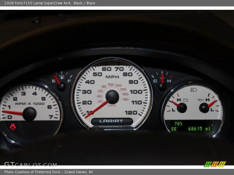Black / Black 2008 Ford F150 Lariat SuperCrew 4x4